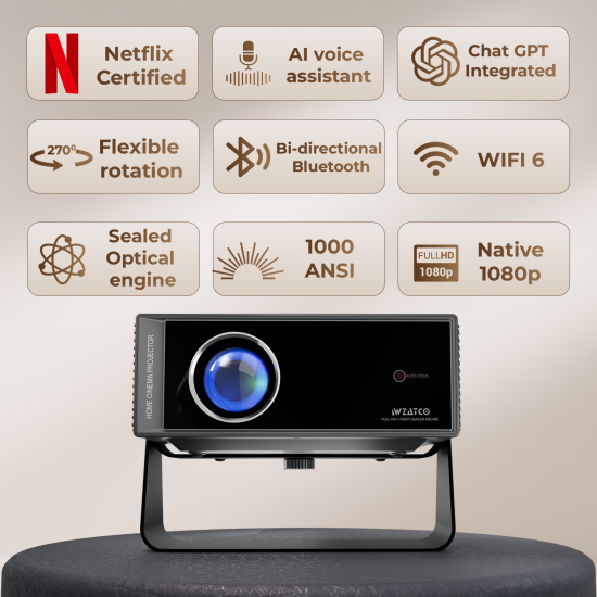 Wzatco Yuva Blaze Plus, Netflix Certified, Native 1080P Projector Wzatco Yuva Blaze Plus, Netflix Certified, Native 1080P Projector